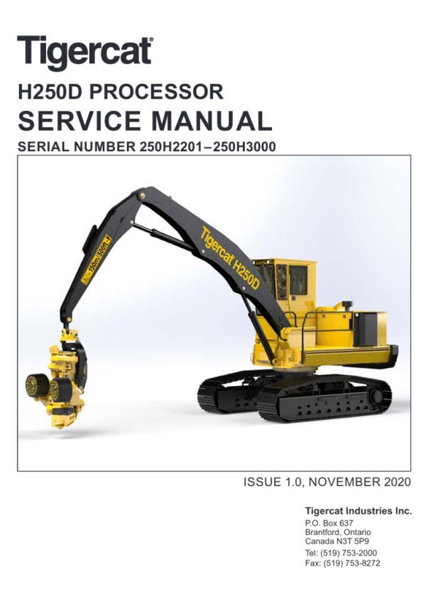 Tigercat H250D Processor Service Repair Manual - Image 2