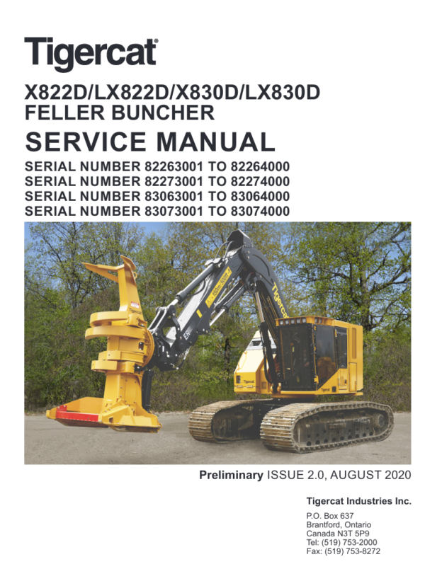 Tigercat LX822D Feller Buncher Service Repair Manual - Image 2