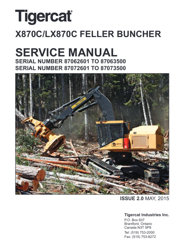 Tigercat LX870C Feller Buncher Service Repair Manual - Image 2