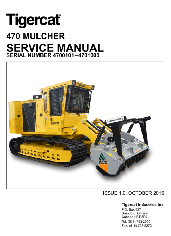 Tigercat 470 Mulcher Service Repair Manual - Image 2