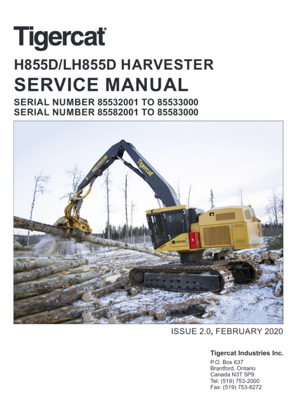 Tigercat H855D Harvester Service Repair Manual - Image 2