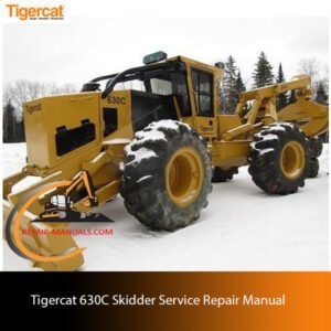 Cover of the Tigercat 630C Skidder Service Repair Manual, showcasing essential repair and maintenance information