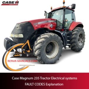 Diagram of Case Magnum 235 Tractor electrical systems with explanations of fault codes for troubleshooting