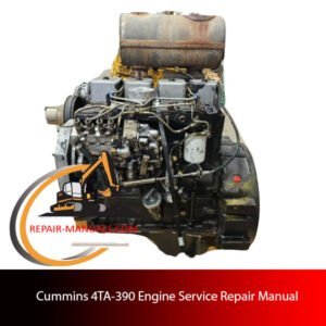 Cummins 4TA-390 Engine Service Repair Manual cover featuring engine diagrams and repair instructions