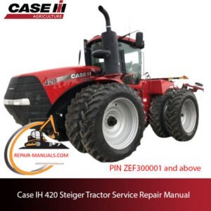 Repair manual for Case IH 420 Steiger agricultural tractor, detailing service and troubleshooting procedures