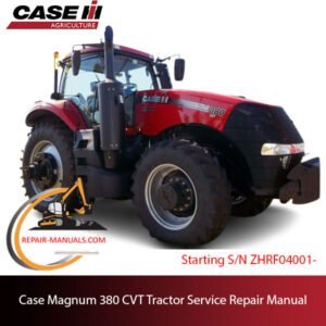 Comprehensive service repair manual for Case Magnum 380 CVT tractor, including diagrams and step-by-step repair instructions