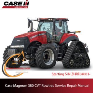 Case Magnum 380 CVT Rowtrac Tractor service repair manual, showcasing detailed diagrams and maintenance instructions