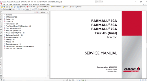 Case IH Farmall 70A Tractor Service Repair Manual - Image 2