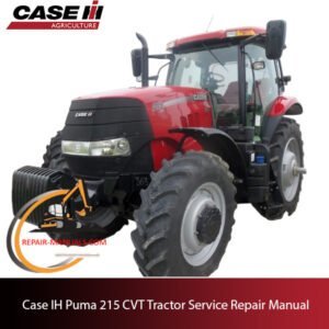 Case Puma 115 CVT tractor service repair manual, detailing repair procedures and specifications for maintenance
