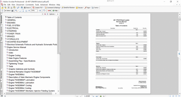 Service repair manual for New Holland LW170B Wheel Loader, including maintenance tips and technical specifications with highlighting repair procedures