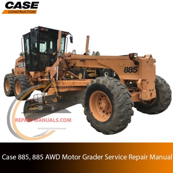 Service repair manual for case 885 motor grader, showcasing diagrams and guidelines for effective machine maintenance and repairs
