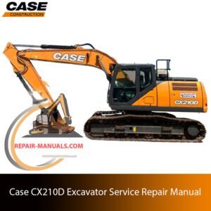 Service repair manual for Case CX210D Excavator, showcasing diagrams and guidelines for effective machine maintenance and repairs