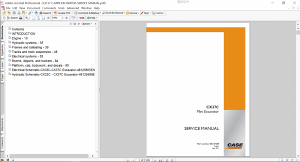 Comprehensive Service & Repair Manual for Case CX37C Excavator – Your Essential Guide to Maintenance and Troubleshooting