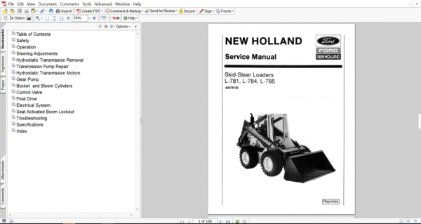 Service Repair Manual for new holland l785 skid steer – detailed instructions for diagnostics, maintenance, and mechanical repair
