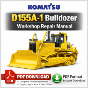 Workshop repair manual for the Komatsu D155A-1 Bulldozer, displaying essential maintenance and troubleshooting information