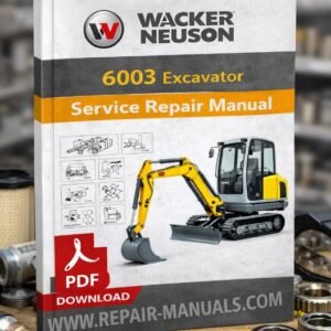 Service Repair Manual for Wacker Neuson 6003 Excavator, showcasing detailed diagrams and maintenance instructions