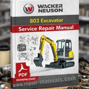 Service Repair Manual for Wacker Neuson 803 Excavator, showcasing detailed diagrams and maintenance instructions