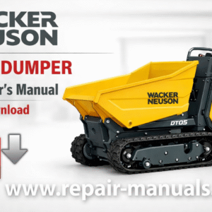 Parts manual for Wacker Neuson DT05 Dumper, displaying diagrams and specifications for maintenance and repairs