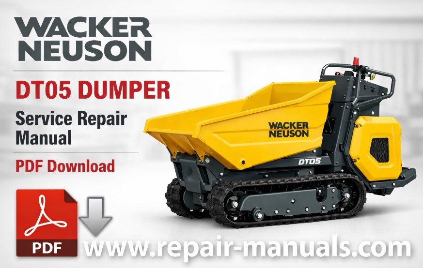 Service Repair Manual for Wacker Neuson DT05 Dumper, showcasing detailed diagrams and maintenance instructions