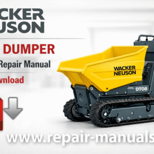 Service Repair Manual for Wacker Neuson DT08 Dumper, showcasing detailed diagrams and maintenance instructions