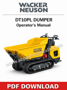 Wacker Neuson DT10 Dumper Operator's Manual