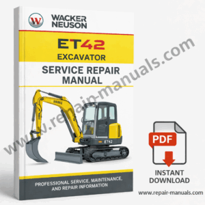 Service Repair Manual for Wacker Neuson ET42 Excavator, showcasing detailed diagrams and maintenance instructions