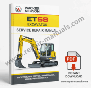 Wacker Neuson ET58 Excavator Service Repair Manual
