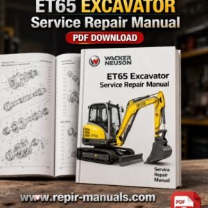 Service Repair Manual for Wacker Neuson ET65 Excavator, showcasing detailed diagrams and maintenance instructions