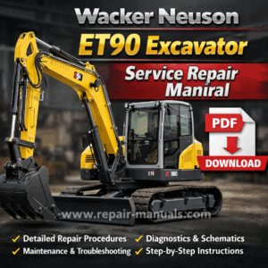 Service Repair Manual for Wacker Neuson ET90 Excavator, showcasing detailed diagrams and maintenance instructions