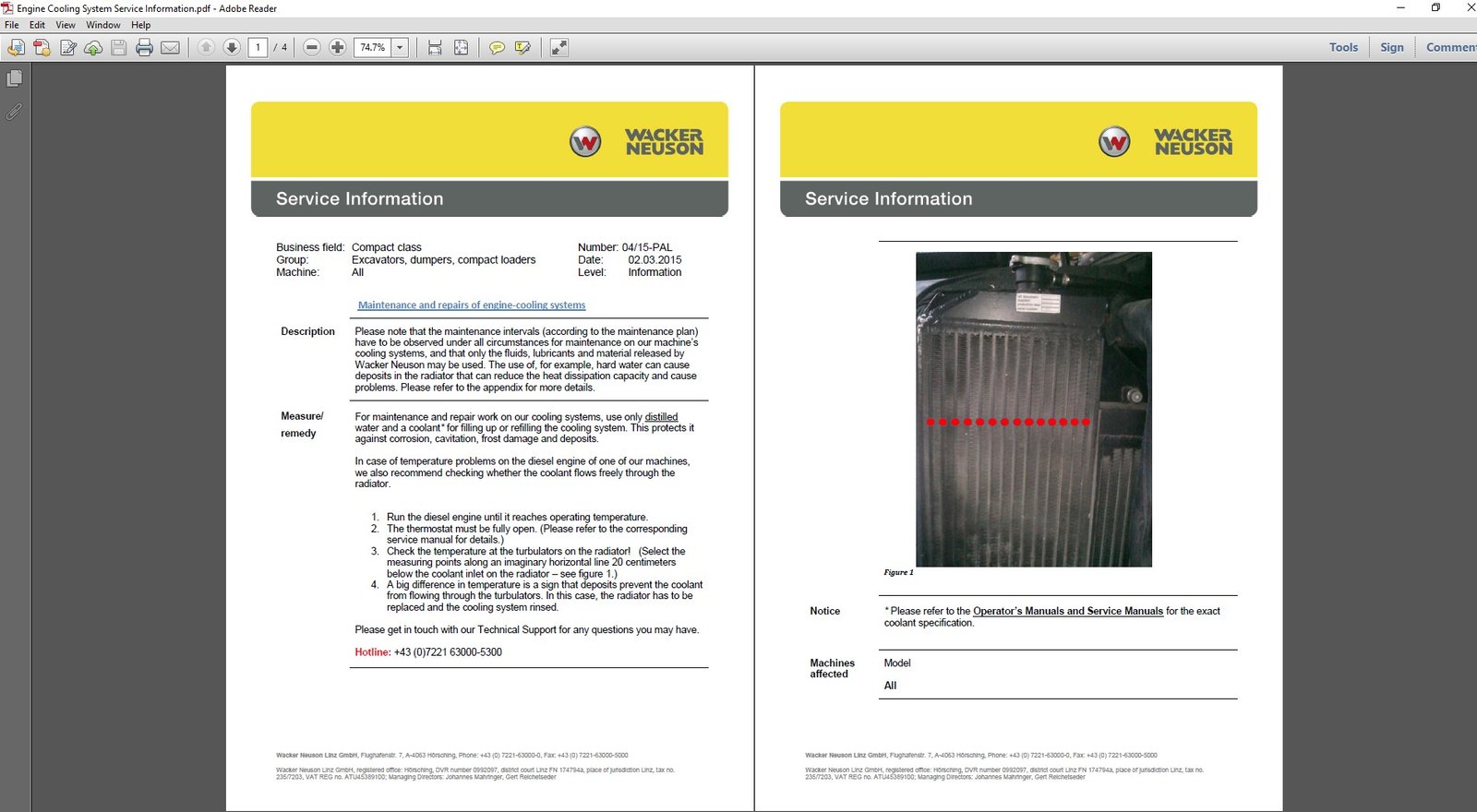 Wacker Neuson EW65 Wheel Excavator Operator's Manual, showcasing essential operational details and safety guidelines for users