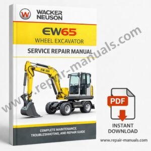 Service Repair Manual for Wacker Neuson EW65 Wheel Excavator, showcasing detailed diagrams and maintenance instructions