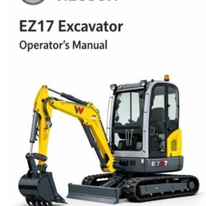 Wacker Neuson EZ17 Excavator Operator's Manual with an image of the excavator and the manual title on the front cover