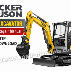 Service Repair Manual for Wacker Neuson EZ17 Excavator, showcasing detailed diagrams and maintenance instructions