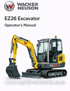 Wacker Neuson EZ26 Excavator Operator's Manual