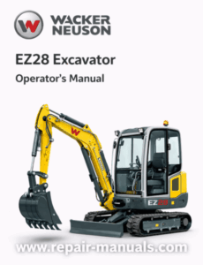 Wacker Neuson EZ28 Excavator Operator's Manual