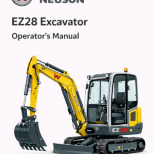 Cover of the Wacker Neuson EZ28 Excavator Operator's Manual, displaying the excavator and title prominently