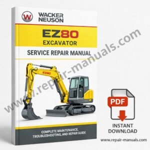 Service Repair Manual for Wacker Neuson EZ80 Excavator, showcasing detailed diagrams and maintenance instructions