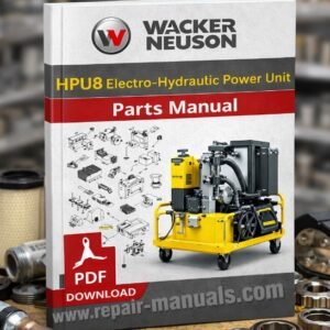 Parts manual for Wacker Neuson HPU8 Electro-hydraulic Power Unit, displaying diagrams and component details