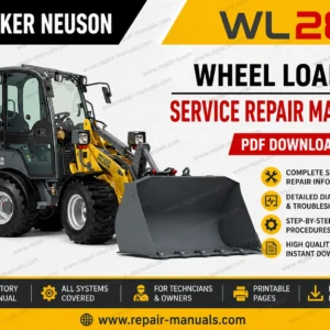 Service Repair Manual for Wacker Neuson WL28 Wheel Loader, showcasing diagrams and maintenance instructions