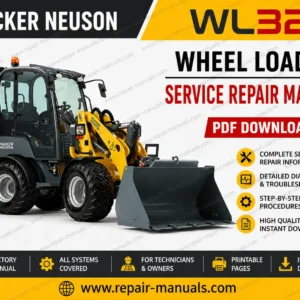 Service Repair Manual for Wacker Neuson WL32 Wheel Loader, showcasing detailed diagrams and maintenance instructions