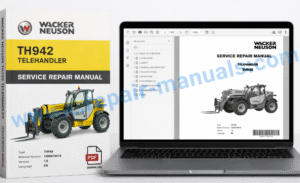 Wacker Neuson TH942 Telehandler Service Repair Manual cover featuring the model and technical illustrations