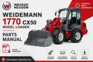 Wacker Neuson Weidemann 1770 CX50 Wheel Loader Parts Manual