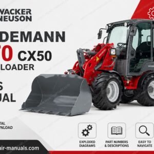 Parts manual for Wacker Neuson Weidemann 1770 CX50 Wheel Loader, detailing components and assembly instructions