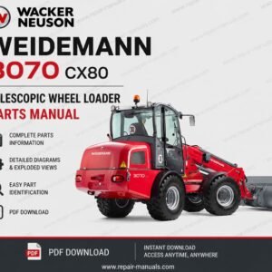 Wacker Neuson Weidemann 3070 CX80 telescopic wheel loader parts manual, providing essential information on parts and maintenance