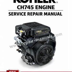 Kohler CH745 Engine Service Repair Manual, displaying a comprehensive guide with illustrations for engine maintenance and repair
