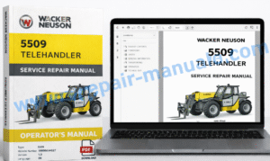 Wacker Neuson 5509 Telehandler Service Repair Manual cover featuring the model name and technical illustrations