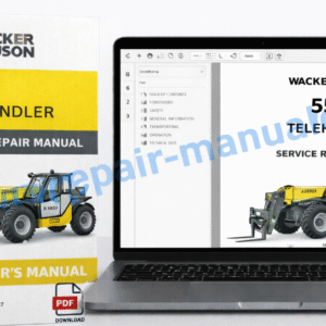 Wacker Neuson 5509 Telehandler Service Repair Manual cover featuring the model name and technical illustrations