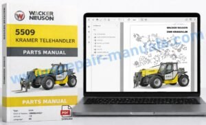 Parts manual for Wacker Neuson 5509 Kramer Telehandler, showcasing diagrams and detailed component information