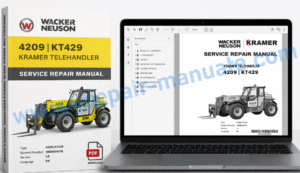 Service Repair Manual for Wacker Neuson 4209 KT429 Kramer Telehandler, showcasing detailed diagrams and maintenance instructions