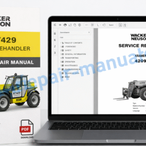Service Repair Manual for Wacker Neuson 4209 KT429 Kramer Telehandler, showcasing detailed diagrams and maintenance instructions